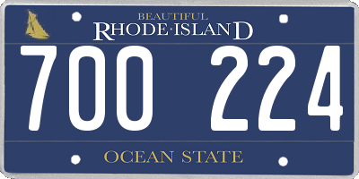 RI license plate 700224