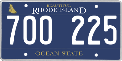 RI license plate 700225