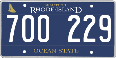 RI license plate 700229