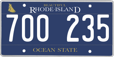 RI license plate 700235