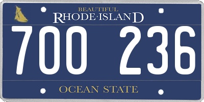 RI license plate 700236