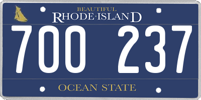 RI license plate 700237