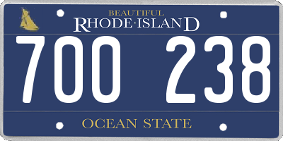 RI license plate 700238