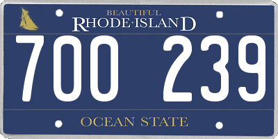 RI license plate 700239
