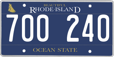 RI license plate 700240