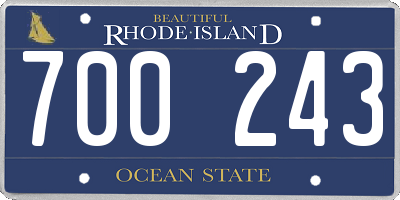 RI license plate 700243