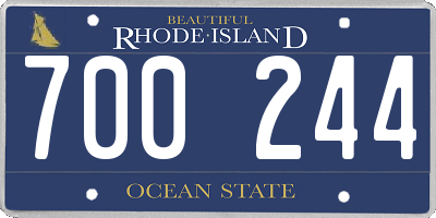 RI license plate 700244