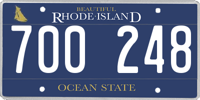 RI license plate 700248