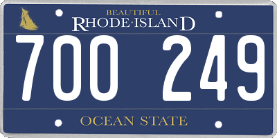 RI license plate 700249