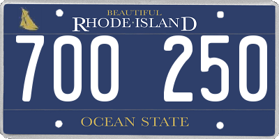 RI license plate 700250