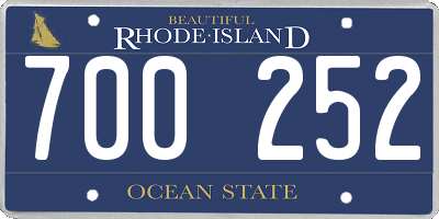 RI license plate 700252
