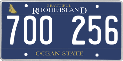 RI license plate 700256