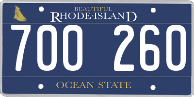 RI license plate 700260