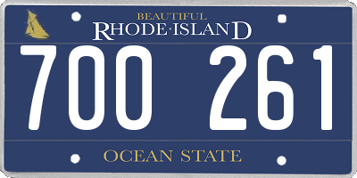 RI license plate 700261