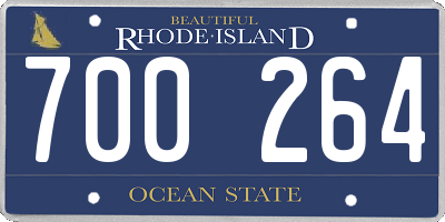 RI license plate 700264