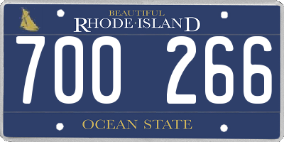 RI license plate 700266