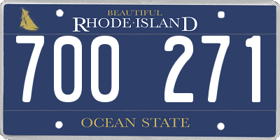 RI license plate 700271