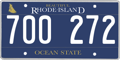 RI license plate 700272