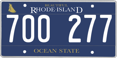 RI license plate 700277