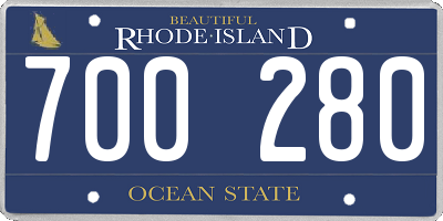 RI license plate 700280