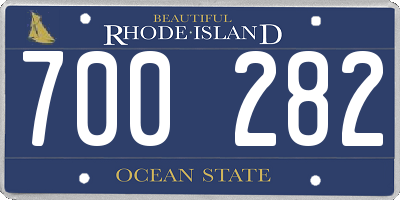 RI license plate 700282