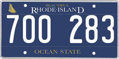 RI license plate 700283
