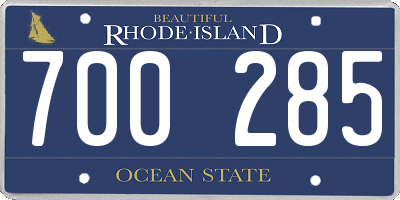 RI license plate 700285