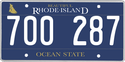 RI license plate 700287