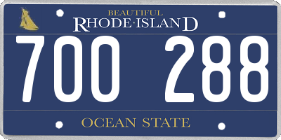 RI license plate 700288