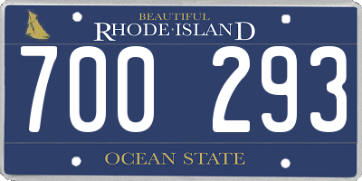 RI license plate 700293