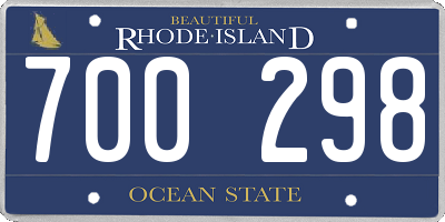 RI license plate 700298