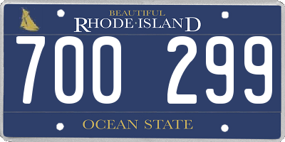 RI license plate 700299