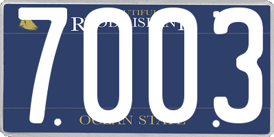 RI license plate 7003