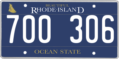RI license plate 700306