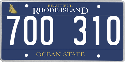 RI license plate 700310