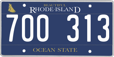 RI license plate 700313