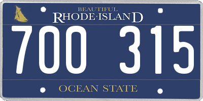 RI license plate 700315