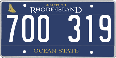 RI license plate 700319