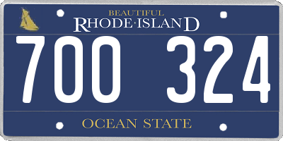 RI license plate 700324