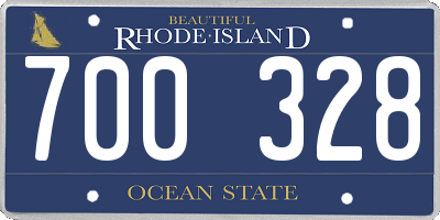 RI license plate 700328