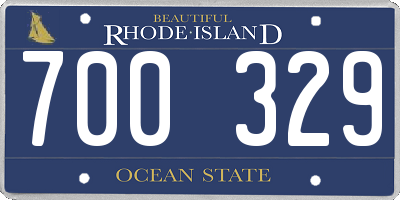 RI license plate 700329