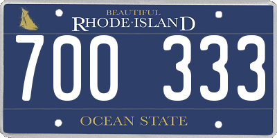 RI license plate 700333