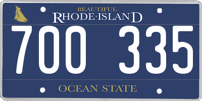 RI license plate 700335