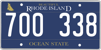 RI license plate 700338