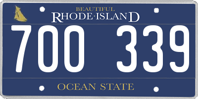 RI license plate 700339