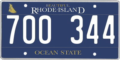 RI license plate 700344