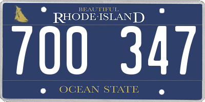 RI license plate 700347