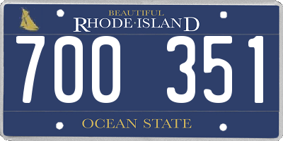 RI license plate 700351