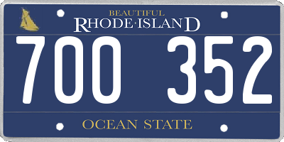 RI license plate 700352