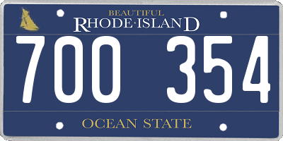 RI license plate 700354